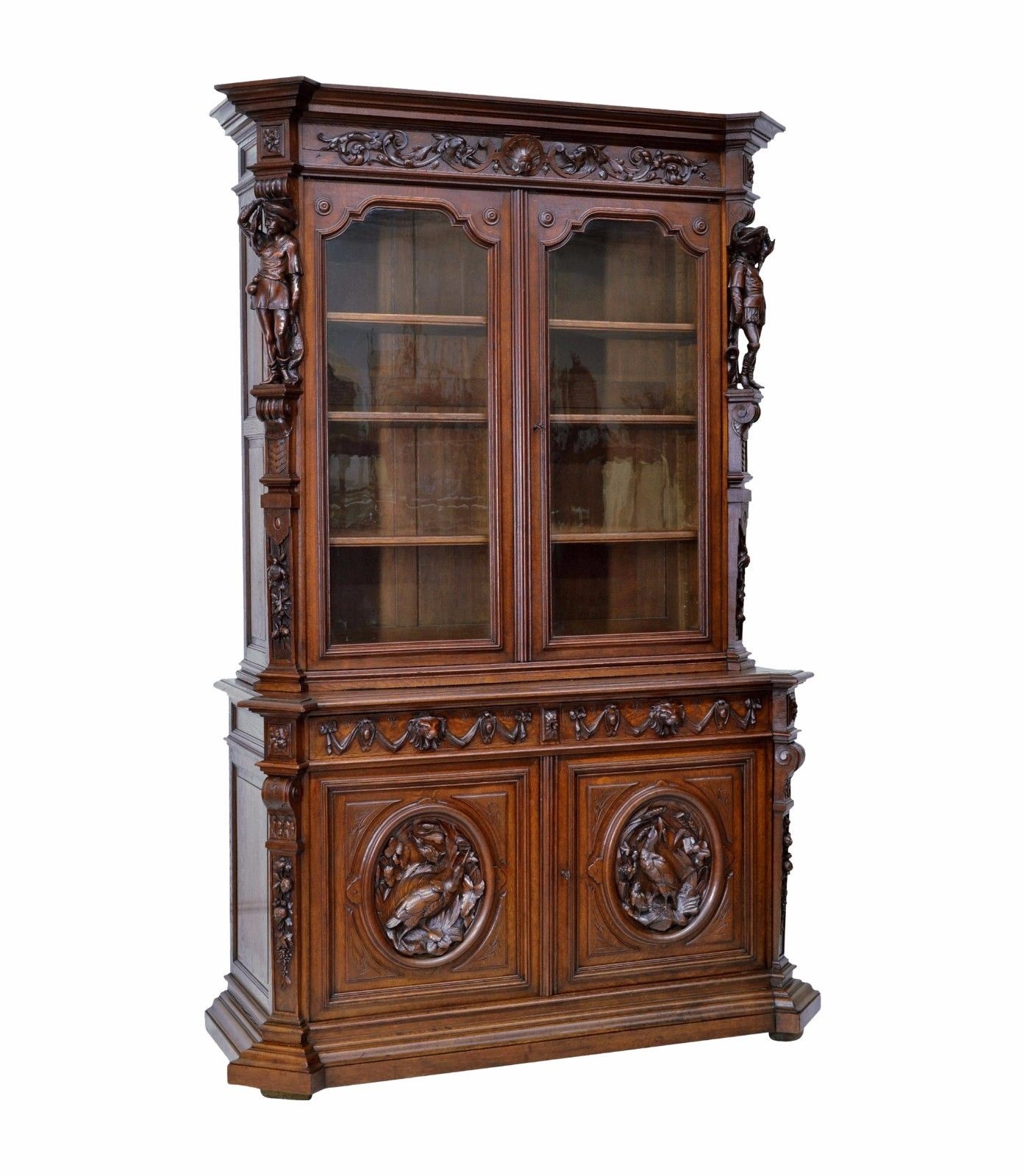 French Antique Carved Cabinet