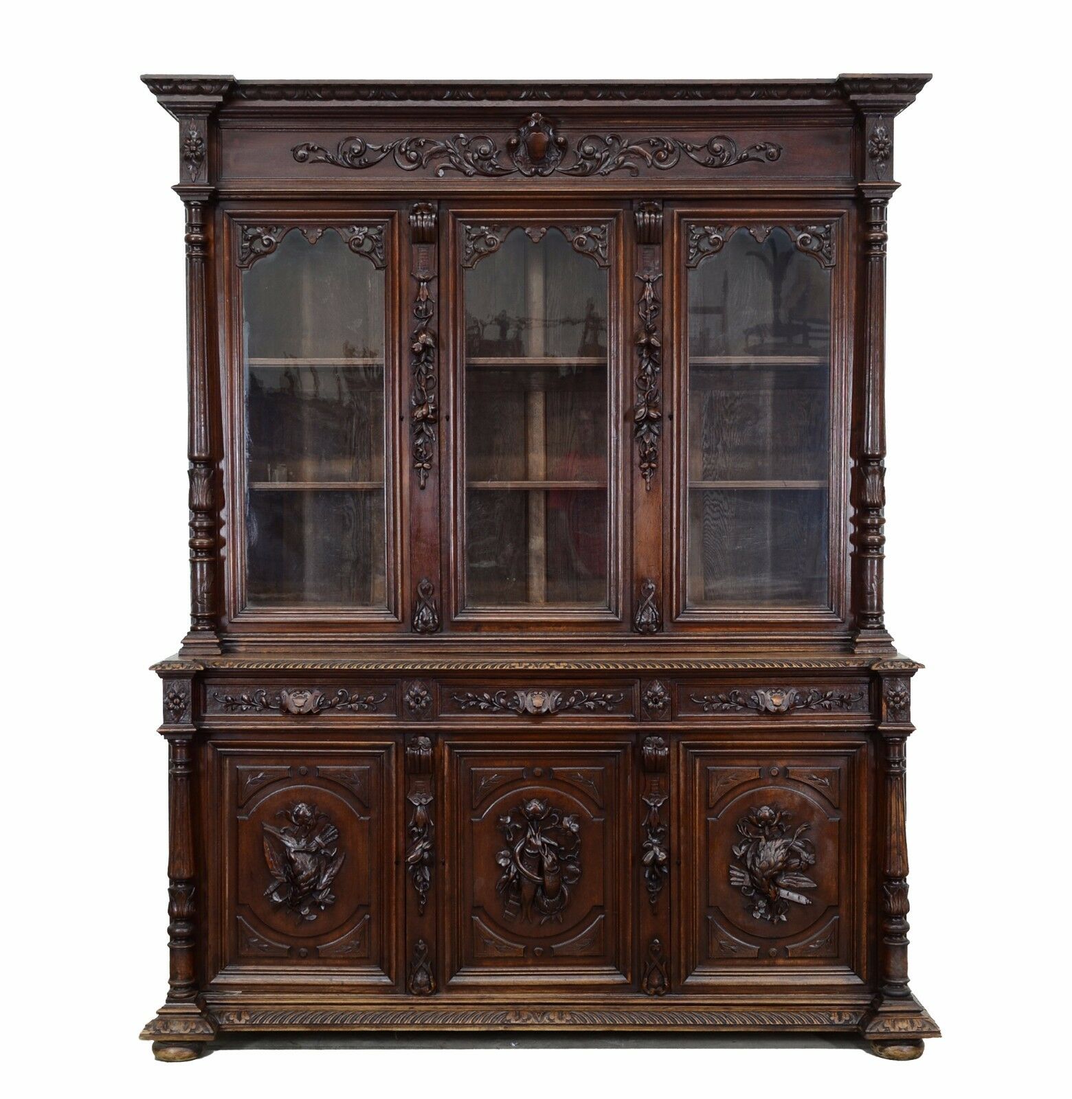 French Antique Carved Cabinet